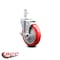 Service Caster 5 Inch Red Polyurethane Wheel Swivel 7/8 Inch Square Stem Caster with Brake SCC-SQ20S514-PPUB-RED-TLB-78 - alternate 4